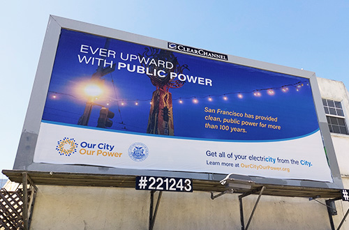 Our City. Our Power. billboard