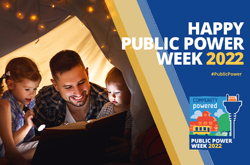 Public Power Week para resaltar los beneficios de los proveedores de electricidad de propiedad comunitaria, como tarifas más bajas, mejor confiabilidad y energía más limpia