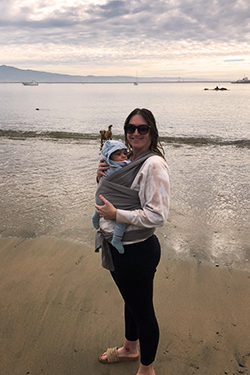 SFPUC Pollution Prevention Specialist Autumn Ross with her baby