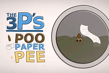 clip hoạt hình phân và giấy vệ sinh