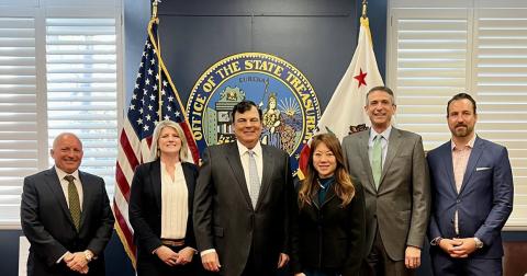 Photo courtesy of the State Treasurer’s Office. SFPUC Capital Finance Director Nikolai J. Sklaroff traveled to Sacramento to be sworn in to the California Debt and Investment Advisory Commission (CDIAC). 
