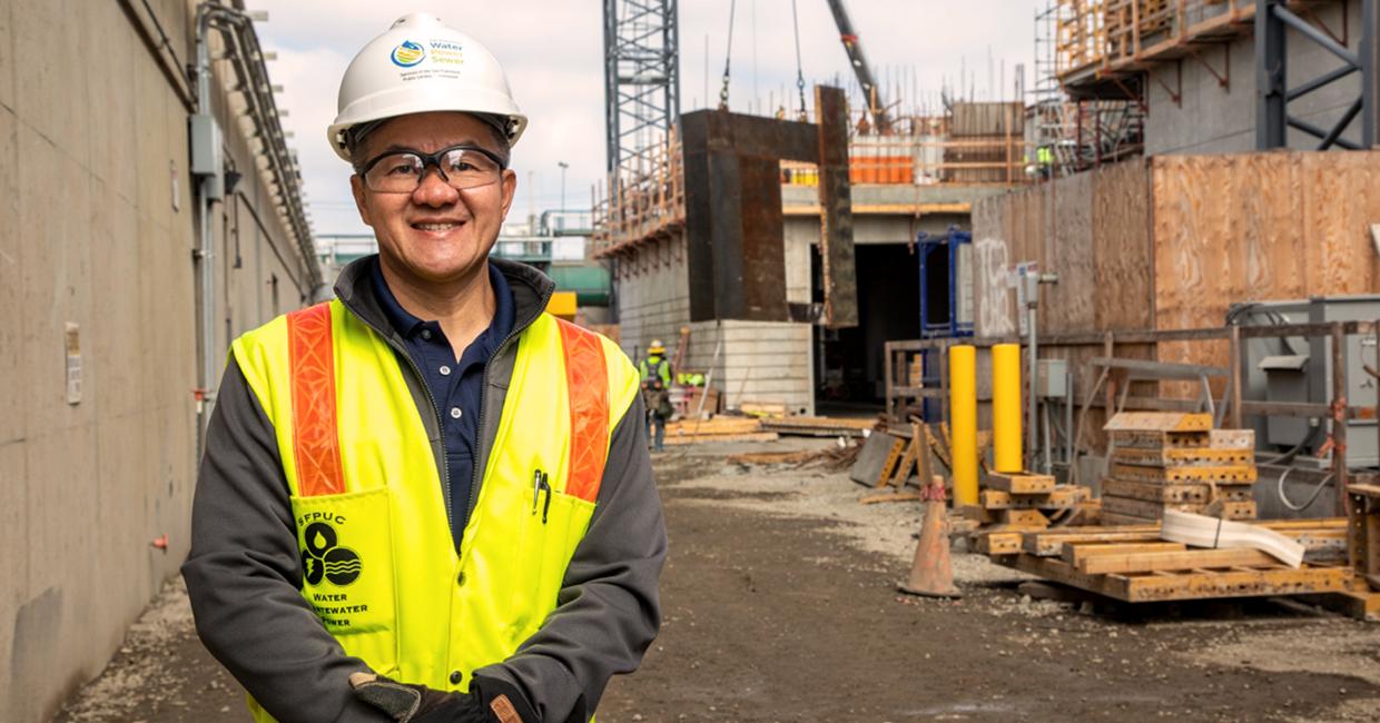 جيم وانج ، مدير البناء لمشروع مرفق أعمال الرأس الجديد في محطة المعالجة الجنوبية الشرقية (SEP)