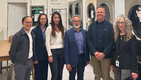 SFPUC, Board of Supervisors Staff, Business Owners, Meet at a Commercial Laundromat